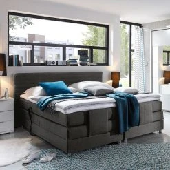 Loftscape Boxspringbett Belaja (mit Elektromotor) - Anthrazit -Schlafzimmer Verkaufe DE boxspringbett belaja mit elektromotor inklusive topper webstoff anthrazit 1926534