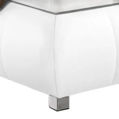 Monaco Boxspringbett Elay Kunstleder - Weiß - 180 x 200cm - Kaltschaummatratze - H3 -Schlafzimmer Verkaufe DE boxspringbett elay kunstleder weiss 286007