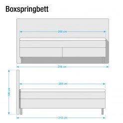 Loftscape Boxspringbett Hedensted - Grau - 200 x 200cm - Tonnentaschenfederkernmatratze - H3 -Schlafzimmer Verkaufe DE boxspringbett hedensted microfaser 200 x 200cm h2 bis 80 kg kaltschaummatratze braun 4295724