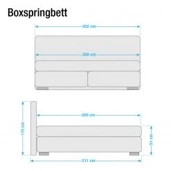 Meise.möbel Boxspringbett Isa Kunstleder - Weiß - 200 x 200cm - H2 -Schlafzimmer Verkaufe DE boxspringbett isa kunstleder 200 x 200cm h2 bis 80 kg weiss 3622965