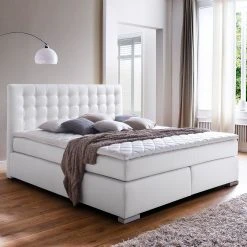 Meise.möbel Boxspringbett Isa Kunstleder - Weiß - 200 x 200cm - H2 -Schlafzimmer Verkaufe DE boxspringbett isa kunstleder 200 x 200cm h3 ab 80 kg weiss 3605921