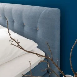 Mørteens Boxspringbett Mälby - Matt Hellblau - 200 x 200cm -Schlafzimmer Verkaufe DE boxspringbett maelby webstoff 140 x 200cm matt hellblau 3784168