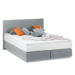 Fredriks Boxspringbett Ramona VII - Hellgrau - 140 x 200cm