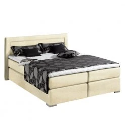 Loftscape Boxspringbett Sandor - Ecru - 140 x 200cm - Tonnentaschenfederkernmatratze - H2