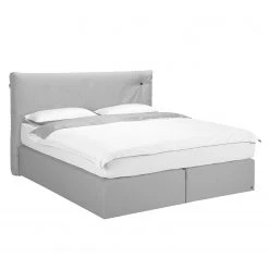 Tom Tailor Boxspringbett Soft Cloud Webstoff - Stoff TUS: 19 light grey - 160 x 200cm - H2