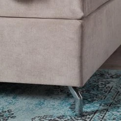 Maison Belfort Boxspringbett Dogali - Velours - Beige - 160 x 200cm -Schlafzimmer Verkaufe DE boxspringett dogali velours hellgrau 140 x 200cm 4393276