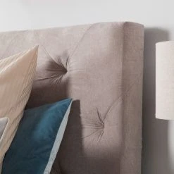 Maison Belfort Boxspringbett Dogali - Velours - Beige - 160 x 200cm -Schlafzimmer Verkaufe DE boxspringett dogali velours hellgrau 140 x 200cm 4393280