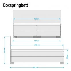 Monaco Boxspringbett Ronnebey - 180 x 200cm - Tonnentaschenfederkernmatratze - H3 -Schlafzimmer Verkaufe DE boyspringbett ronnebey 180 x 200cm h2 bis 100 kg bonellfederkernmatratze 4133104