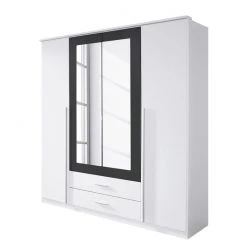 Rauch Blue Drehtüren-/Kombischrank Krefeld - Alpinweiß/Grau-Metallic - Schrankbreite: 181 cm - 4-türig