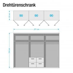 Rauch Orange Drehtürenschrank Annett III - Breite: 271 cm - 6 -Schlafzimmer Verkaufe DE drehtuerenschrank annett iii alpinweiss esche coimbra 271 cm 6 tuerig 4799412