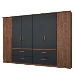 Rauch Orange Drehtürenschrank Bernau - Dunkelbraun / Anthrazit - Breite: 271 cm