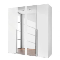 Express Möbel Drehtürenschrank Brooklyn XIII - Alpinweiß / Spiegelglas - Höhe: 236 cm - Breite: 200 cm