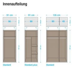 Rauch Blue Drehtürenschrank Case I - Sonoma Eiche Dekor - Schrankbreite: 91 cm - 2-türig - Standard Plus -Schlafzimmer Verkaufe DE drehtuerenschrank case i sonoma eiche dekor 329343