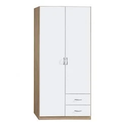 Rauch Blue Drehtürenschrank Case II - Alpinweiß/Sonoma Eiche Dekor - Schrankbreite: 135 cm - 3-türig - Standard -Schlafzimmer Verkaufe DE drehtuerenschrank case ii alpinweiss sonoma eiche dekor 270448