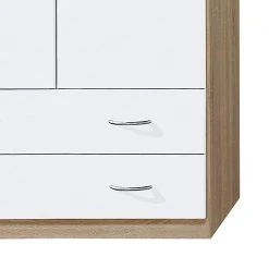 Rauch Blue Drehtürenschrank Case IV - Alpinweiß/Sonoma Eiche Dekor - Schrankbreite: 136 cm - 3-türig -Schlafzimmer Verkaufe DE drehtuerenschrank case iv alpinweiss sonoma eiche dekor 270458