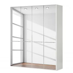 Wiemann Drehtürenschrank Chicago I - Alpinweiß / Spiegelglas - Höhe: 236 cm - Breite: 200 cm - 4