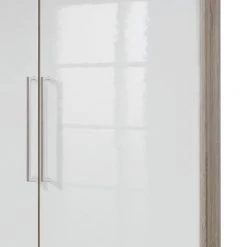 Wimex Drehtürenschrank Soala (2-türig) - Eiche Sägerau Dekor / Hochglanz Weiß -Schlafzimmer Verkaufe DE drehtuerenschrank claudine 2 tuerig perlglanz softwhite eiche saegerau 1381001