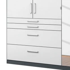 Rauch Blue Drehtürenschrank Homburg II - Graumetallic - Breite: 136 cm - Mit Spiegeltür/-en -Schlafzimmer Verkaufe DE drehtuerenschrank homburg ii graumetallic 136 cm 3 tuerig mit spiegeltuer en 4504140