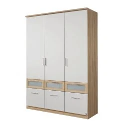 Rauch Blue Kombischrank Bochum-Extra - Alpinweiß/Eiche Sonoma Dekor - Schrankbreite: 136 cm - 3-türig