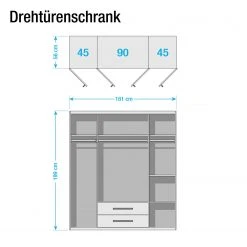 Rauch Blue Drehtürenschrank Krefeld - Breite: 181 cm -Schlafzimmer Verkaufe DE drehtuerenschrank krefeld alpinweiss brombeere schrankbreite 181 cm 4 tuerig 3597553