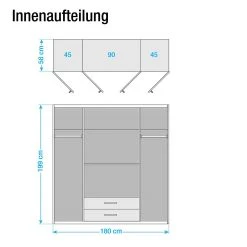 Wimex Drehtürenschrank Duo Iba - Eiche Sanremo Dekor - Schrankbreite: 135 cm - 3-türig -Schlafzimmer Verkaufe DE drehtuerenschrank nicu eiche sanremo dekor 454319