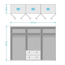 Rauch Orange Drehtürenschrank Rosenheim I - Breite: 271 cm -Schlafzimmer Verkaufe DE drehtuerenschrank rosenheim i alpinweiss 271 cm 6 tuerig 5147452 1
