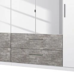 Rauch Blue Drehtürenschrank Siegen - Alpinweiß / Steingrau -Schlafzimmer Verkaufe DE drehtuerenschrank siegen alpinweiss steingrau 5012008