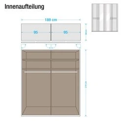 Rauch Orange Drehtürenschrank Sitara II - Erle teilmassiv - lackiert - Schrankbreite: 235 cm - 5-türig - 1 Spiegel -Schlafzimmer Verkaufe DE drehtuerenschrank sitara ii erle teilmassiv lackiert 555487