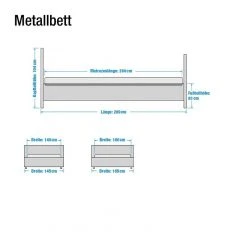 Mooved Bett Capitol City - Schwarz - 180 x 200cm -Schlafzimmer Verkaufe DE fredriks capitol city bett metall schwarz in versch groessen m ac sbe bd047 2 1