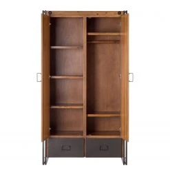 Ars manufacti Garderobenschrank Manchester II - Akazie teilmassiv / Metall - Akazie / Anthrazit - Breite: 110 cm -Schlafzimmer Verkaufe DE garderobenschrank manchester akazie teilmassiv akazie akazie anthrazit 110 cm 2 tuerig 4874976