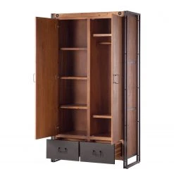 Ars manufacti Garderobenschrank Manchester II - Akazie teilmassiv / Metall - Akazie / Anthrazit - Breite: 110 cm -Schlafzimmer Verkaufe DE garderobenschrank manchester akazie teilmassiv akazie akazie anthrazit 110 cm 2 tuerig 4874980