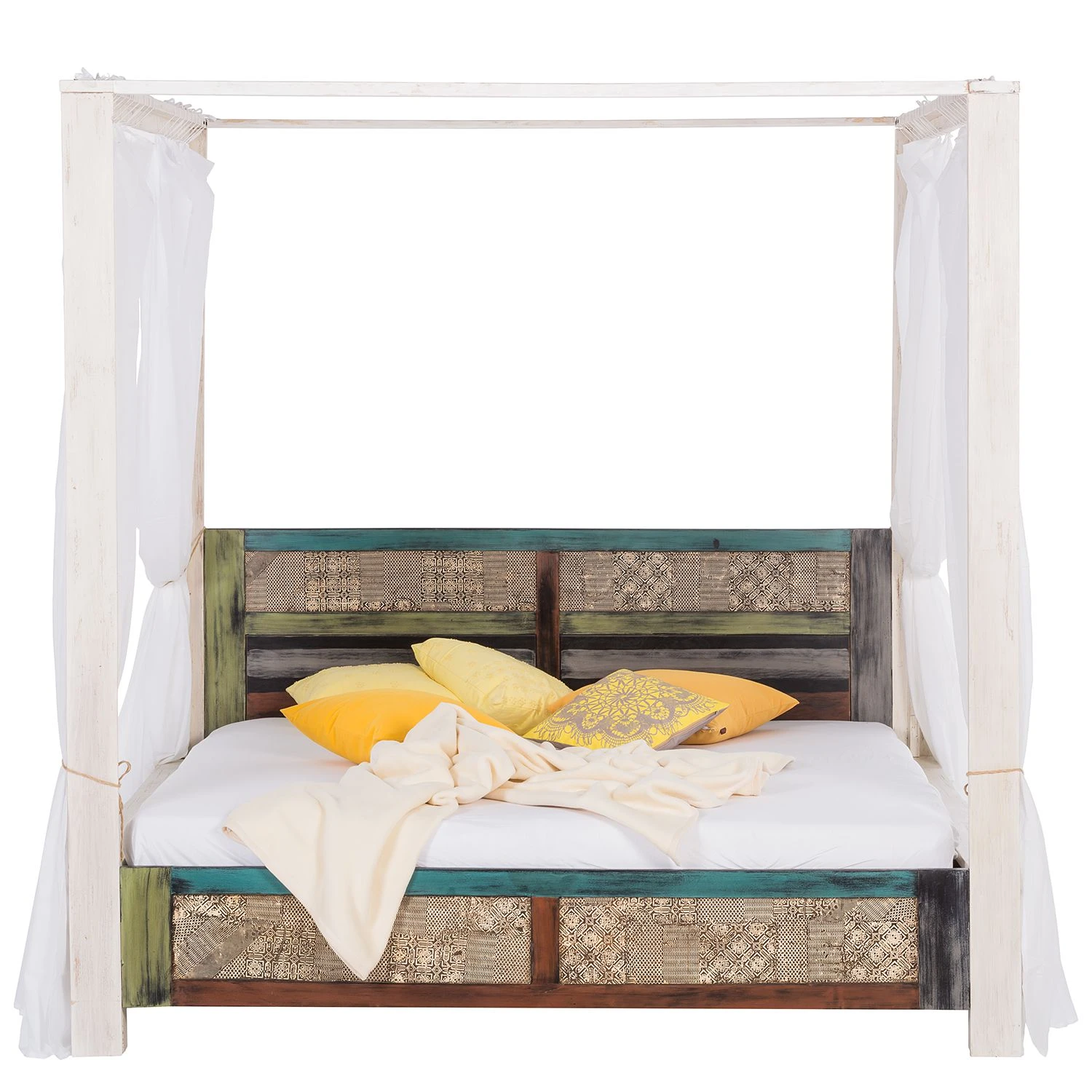 Wolf-Möbel Himmelbett Goa White - Akazie massiv - Weiß 2 Wolf-Möbel Himmelbett Goa White - Akazie massiv - Weiß – Bild 2