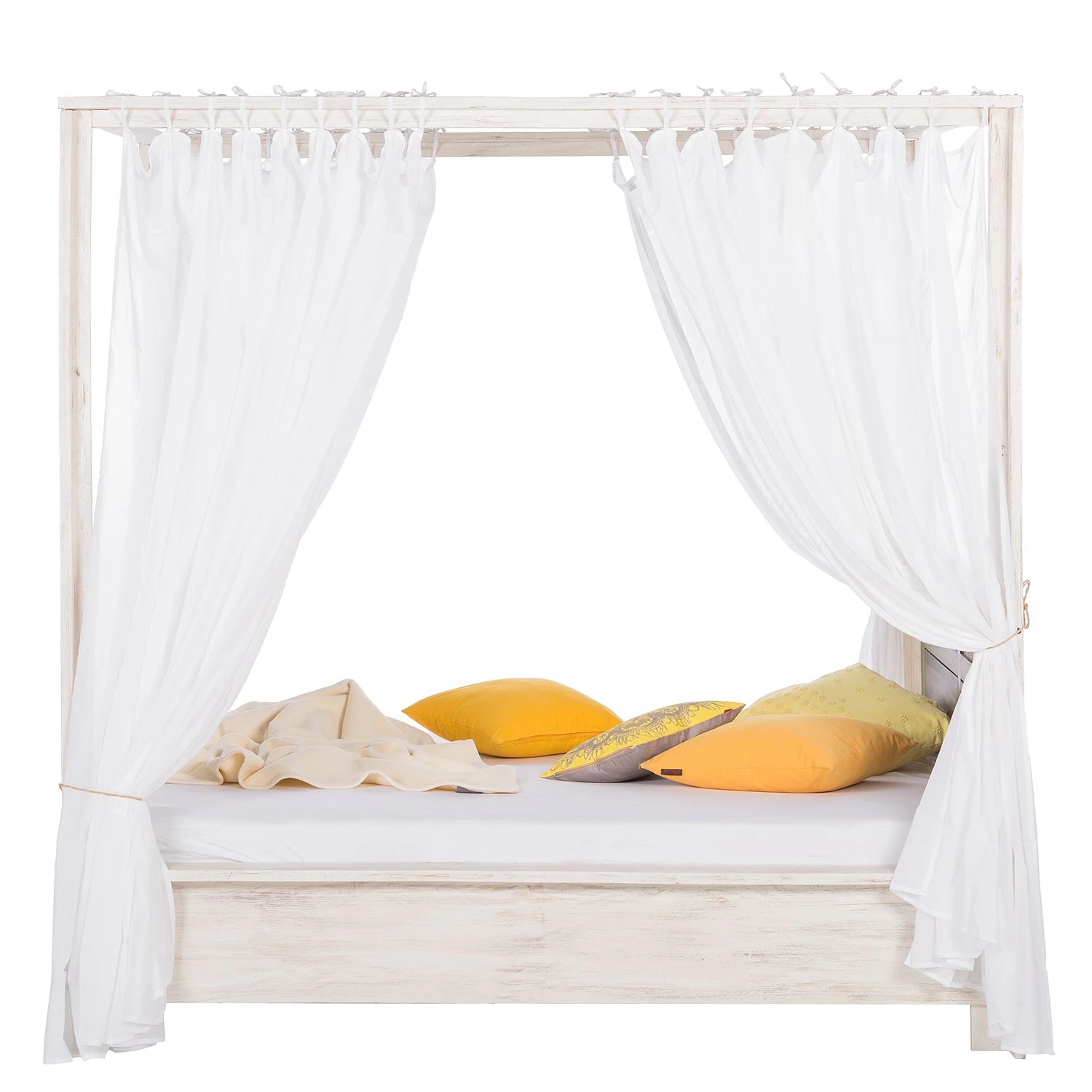 Wolf-Möbel Himmelbett Goa White - Akazie massiv - Weiß 8 Wolf-Möbel Himmelbett Goa White - Akazie massiv - Weiß – Bild 8