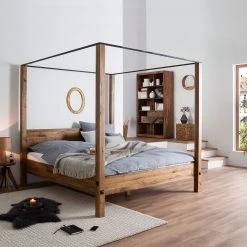 Neue Modular Himmelbett Porto-Alegre - Naturpordukt - eventuell leichte Abweichung vom Bild - 140 x 200cm -Schlafzimmer Verkaufe DE himmelbett porto alegre sumpfeiche massiv 140 x 200cm 4642112