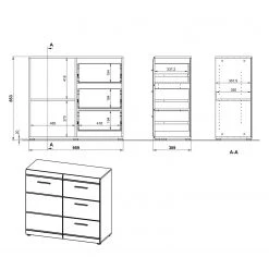 Germania Kommode Adana - Hochglanz Weiß -Schlafzimmer Verkaufe DE kommode adana hochglanz weiss 5162592