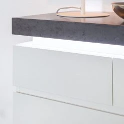 Fredriks Kommode Namona II - Inkl. Beleuchtung - Beton Dekor / Weiß -Schlafzimmer Verkaufe DE kommode namona ii inkl beleuchtung weiss anthrazit weiss anthrazit 4040372