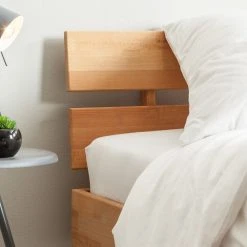 Ars Natura Massivholzbett AresWOOD - Kernbuche - 140 x 200cm - Mit Kopfteil -Schlafzimmer Verkaufe DE massivholzbett areswood 100 x 200cm kernbuche geoelt 3597621