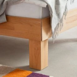 Ars Natura Massivholzbett AresWOOD - Kernbuche - 140 x 200cm - Mit Kopfteil -Schlafzimmer Verkaufe DE massivholzbett areswood 100 x 200cm kernbuche geoelt 3597625