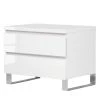 Fredriks Nachtkommode Bianco I - Hochglanz Weiß