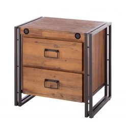 Ars manufacti Nachtkommode Manchester - Akazie massiv / Metall - Akazie / Anthrazit