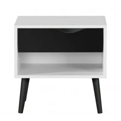 Mørteens Nachtkommode Sunndal I - Gummibaum teilmassiv -Schlafzimmer Verkaufe DE nachtkommode sunndal i weiss schwarz 4845048