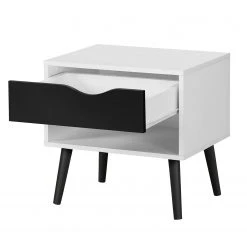 Mørteens Nachtkommode Sunndal I - Gummibaum teilmassiv -Schlafzimmer Verkaufe DE nachtkommode sunndal i weiss schwarz 4845052