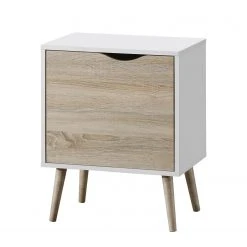 Mørteens Nachtkommode Sunndal II - Wildeiche Dekor / Alpinweiß