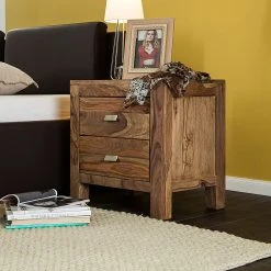 Wolf-Möbel Nachtkommode Yoga - Sheesham Holz Natur -Schlafzimmer Verkaufe DE nachtkommode yoga sheesham holz natur 1431799