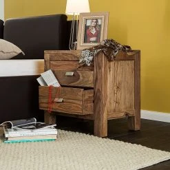Wolf-Möbel Nachtkommode Yoga - Sheesham Holz Natur -Schlafzimmer Verkaufe DE nachtkommode yoga sheesham holz natur 1431801