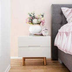 Mørteens Nachtschrank Lindholm - Weiß -Schlafzimmer Verkaufe DE nachtschrank lindholm mattweiss 5153892