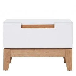 Mørteens Nachtkommode Dahlia - Eiche teilmassiv - Hochglanz Weiß / Eiche -Schlafzimmer Verkaufe DE nachttisch dahlia weiss 3540045