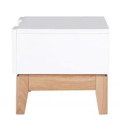 Mørteens Nachtkommode Dahlia - Eiche teilmassiv - Hochglanz Weiß / Eiche -Schlafzimmer Verkaufe DE nachttisch dahlia weiss 3540049