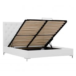 Studio Copenhagen Polsterbett Aralia I - Stoff Floreana: Beige - 180 x 200cm - 1 Bettkasten - T-Kufen -Schlafzimmer Verkaufe DE polsterbett aralia i webstoff 180 x 200cm mit bettkasten t form stoff floreana beige 3958128