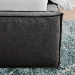 Polsterbett Kinx - Stoff KINX: Anthrazit - 180 x 200cm -Schlafzimmer Verkaufe DE polsterbett kinx webstoff 140 x 200cm anthrazit 5112032